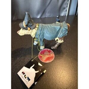 Cows on Parade Scarecrow Cow #7243 w/all Original Tags, Styrofoam, Box Westland